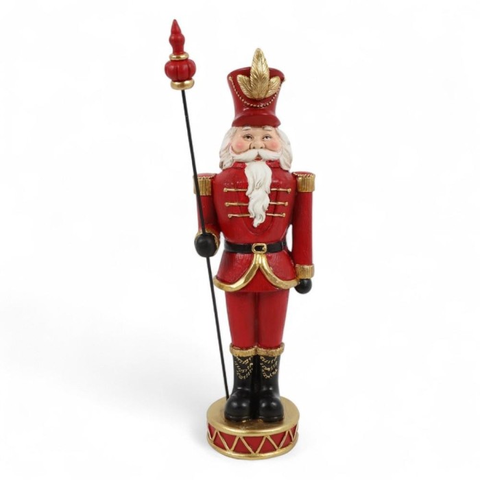 BABBO NATALE IN PIEDI CON BASTONE H.33.5